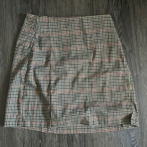 Brown Plaid Skirt